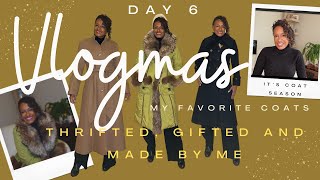 Thrifted Gifted or Made by Me  Its Coat Season  Vlogmas Day 6  Coat Haul  Winter Coat Try On [upl. by Dymoke985]