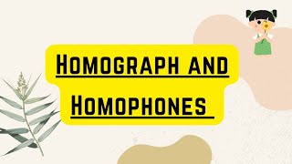 Homograph and Homophones English Grammar English Speaking skills [upl. by Ahseyi]