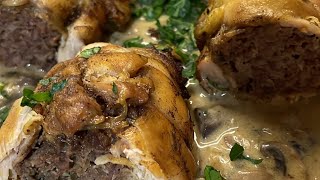 MEILLEURE RECETTE ❤️de cuisses de poulet désossées au champignons 🍄 TELLEMENT BON❤️ [upl. by Araldo]