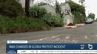 Man charged in Gloria protest incident [upl. by Yblek]