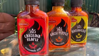 Проверка Остроты  Острые соусы с Carolina Reaper Ghost Pepper Habanero [upl. by Haidabej456]