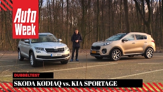 Skoda Kodiaq vs Kia Sportage  AutoWeek Dubbeltest [upl. by Kessler692]