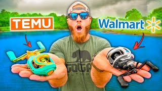 TEMU vs WALMART Budget Fishing Reel CHALLENGE INSANE Topwater [upl. by Koerlin]