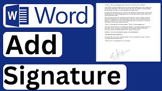 How to Add a Signature in Word  Easy to Follow [upl. by Brigham6]