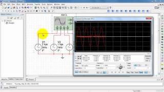 NI Multisim Fourchannel oscilloscope [upl. by Lladnew717]