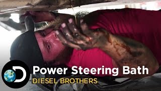 Power Steering Bath  Diesel Brothers [upl. by Aihsenal]