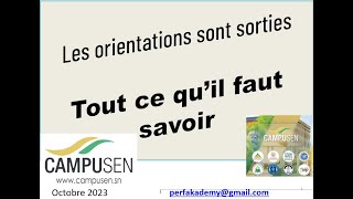 Les orientations CAMPUSEN sont sorties Tout ce qu’il faut savoir [upl. by Aerdnaxela]