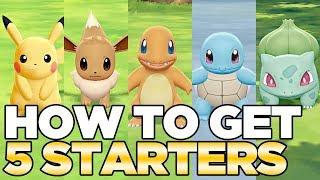 How to Get 5 Starters in Pokemon Lets Go Pikachu amp Eevee  Austin John Plays HD CC [upl. by Krissy]