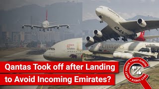 FACT CHECK Did a Qantas Plane Take off after Landing to Avoid an Emirates Plane on the Same Runway [upl. by Esinaj722]