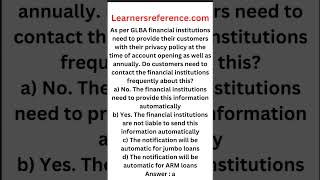 Glba Financial institutions annual notification sharing with customers 77 [upl. by Ahsilrae]