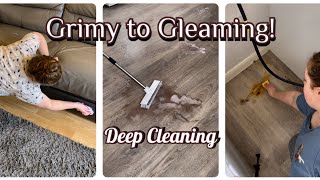 Grimy to Gleaming Downstairs deep clean compilation [upl. by Dedrick908]