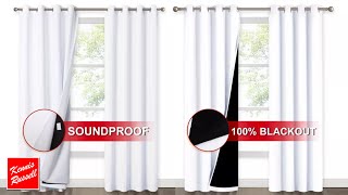 NICETOWN Blackout amp Soundproof Curtains for Home Theater or Studio ReviewDemo [upl. by Proud512]