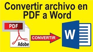 Cómo convertir un archivo en PDF a Word 2019 totalmente gratis y sin programas [upl. by Xenia311]