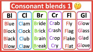 Consonant blends 1 🤔  Phonics lesson  Learn with examples [upl. by Rhoades]