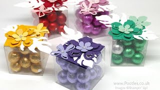 Chocolate Treat Boxes using Stampin Up Botanical Builder Framelits [upl. by Shiller20]