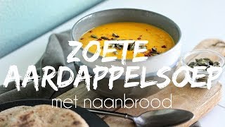 ZOETE AARDAPPELSOEP  CITROENGRAS  KOKOSMELK  NAANBROOD  Lets Vegan [upl. by Duthie]