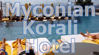 Myconian Korali Hotel in Mykonos Megali Ammos Beach  REVIEW [upl. by Deelaw]