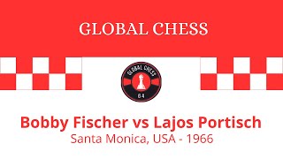 Bobby Fischer vs Lajos Portisch Santa Monica USA  1966 [upl. by Cychosz]