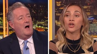 IsraelHamas War Piers Morgan and Grace Blakeley Debate Palestinian Treatment [upl. by Neehar573]