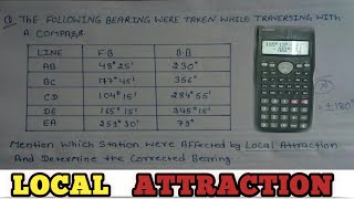 local attraction problem in surveying  compass survey survey engineering localattraction [upl. by Inaliak]