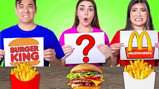 MCDONALDS VS BURGER KING DRIVETHRU SCHOOL CHALLENGE  CRAZY EATING ONLY FAST FOOD BY CRAFTY HACKS [upl. by Nilo]