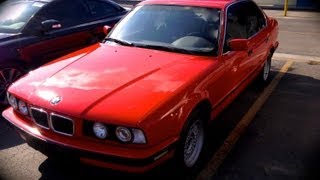 1994 BMW 530i E34 30L V8 Start Up Quick Tour amp Rev With Exhaust View  125K [upl. by Nosaes]