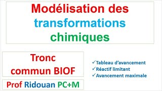 Modélisation des transformations chimiquestronccommun [upl. by Alemak]