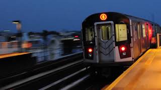 MTA NYC Subway Kawasaki R142A 7575 on the 6 Pelham Bay Park bound departing Castle Hill Avenue [upl. by Buzz451]