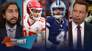 Chiefs lose to Broncos Cowboys dominate Rams amp Eagles win in Week 8  NFL  FIRST THINGS FIRST [upl. by Shir]