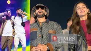 Ranveer Singh and Alia Bhatt enjoy AP dhillons live concert  AP Dhillon  Gurinder Gill [upl. by Slohcin]