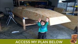 Homemade Wooden Jon Boat Build  Making a Wooden Boat Plan [upl. by Narol]