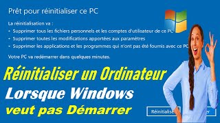 COMMENT RÉINITIALISER SON PC QUAND WINDOWS NE DEMARRE PAS [upl. by Nanerb178]