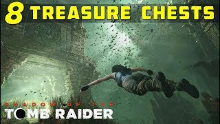 Location of all the Treasure Chests in SHADOW OF THE TOMB RAIDER Treasure Hunter [upl. by Eerazed945]