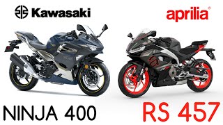 Kawasaki ninja 400 vs Aprilia rs 457  Comparison  Mileage  Top Speed  Price  Bike Informer [upl. by Lopez]