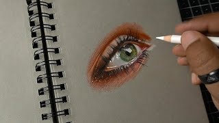 Eye Drawing Using Brustro Colored Pencils Realtime [upl. by Ponce]