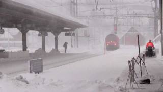 SBB snowtime in GöschenenGotthardSwitzerland [upl. by Ailiec392]