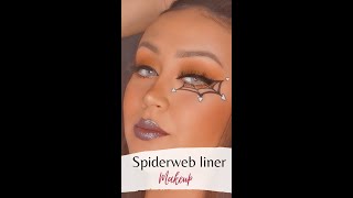 spiderweb eyeliner 🕸️makeup shorts [upl. by Ailima]