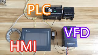 PLC amp HMI analog output programmingVFD frequency control [upl. by Naillimixam227]