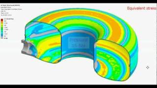 ANSYS  gas bottle autofrettage simulation Part 2 [upl. by Ardnuhs]