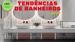 97 Modelos eTendências Banheiro Moderno 2020  Rizza Diniz Arquiteta [upl. by Rossen]