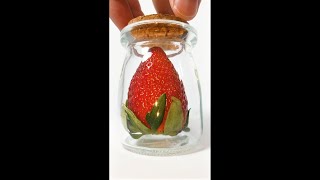 Strawberry in Jar Time Lapse 4K shorts [upl. by Bellina]