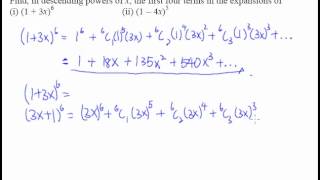 4 Binomial Theorem  Expansion in Ascending or Descending powers of x [upl. by Aihsar]