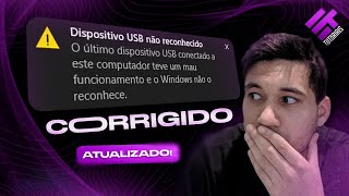 Como Corrigir DISPOSITIVO USB NÃO RECONHECIDO no Windows 1011 [upl. by Nemaj]