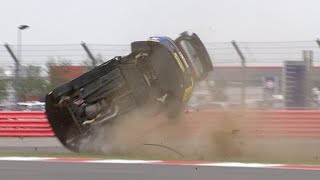 ROB COLLARDS HUGE SMASH AT SILVERSTONE  BTCC 2014 [upl. by Lydia]