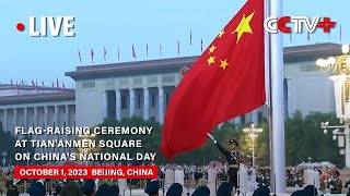 LIVE FlagRaising Ceremony at Tiananmen Square on Chinas National Day [upl. by Salhcin]