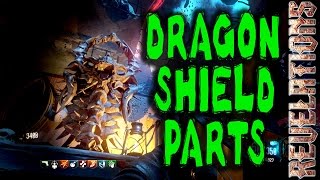 ALL SHIELD PART LOCATIONS GUIDE IN REVELATIONS BO3 Zombies DLC4 [upl. by Aneet]