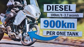 Adventure DIESEL Bike  900km on ONE TANK [upl. by Ahcsrop]