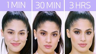 Getting Ariana Grandes Look in 1 Minute 30 Minutes and 3 Hours  Beauty Over Time  Allure [upl. by Ainotahs]