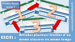 Comment afficher plusieurs feuilles dun même classeur en même temps sur Excel [upl. by Stillman]