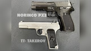 China Made Norinco TT Takerov vs Px3 30 Bore Pistols Review [upl. by Eugenio]